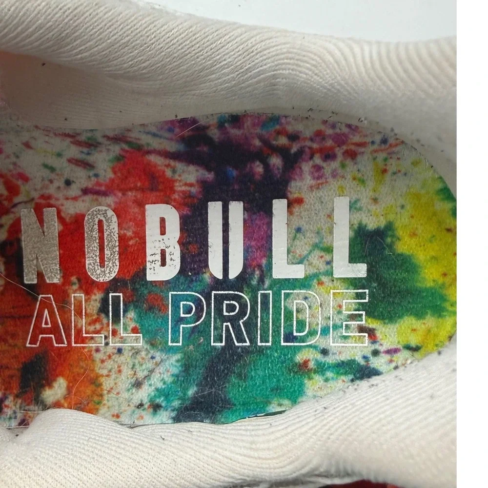 NOBULL All Pride Mesh Runner White Paint Splatter Trainer Shoes Men's 8.5 W10